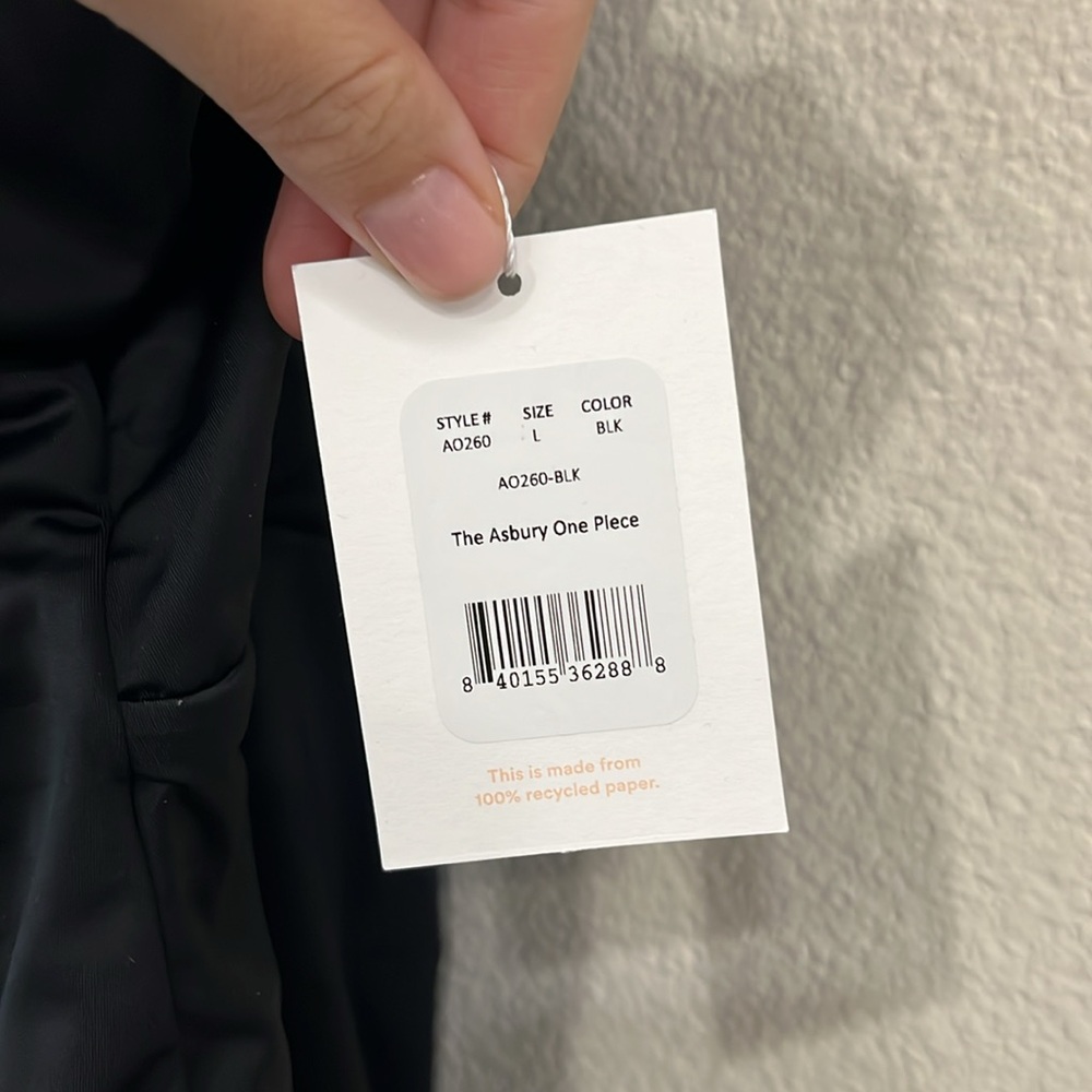 NWT Andie Swim The Asbury One Piece In Black L - Picture 3 of 6